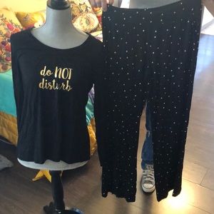 Chico’s black and gold accented nightwear